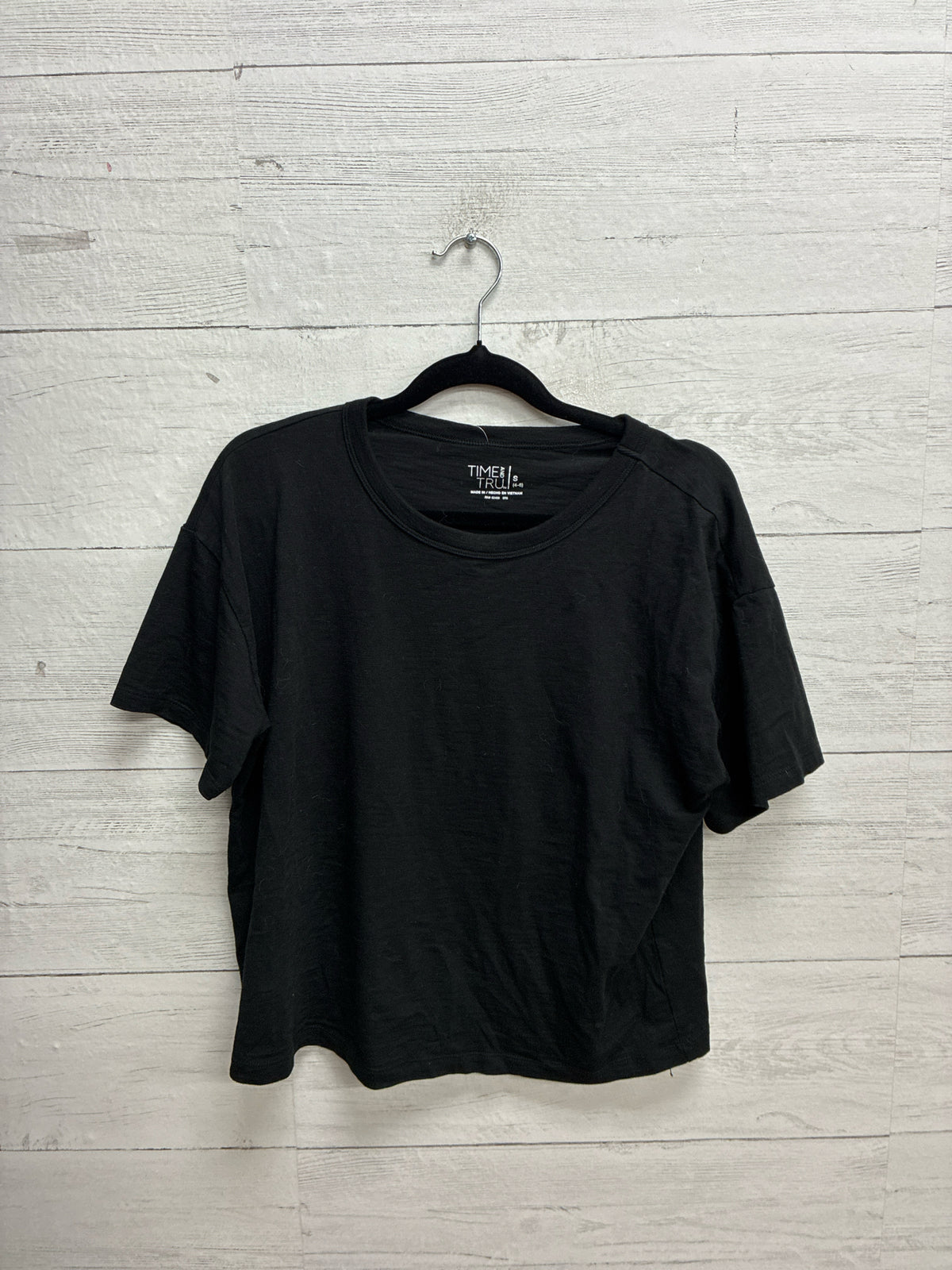 Size S Time & True Black Womens Shirt