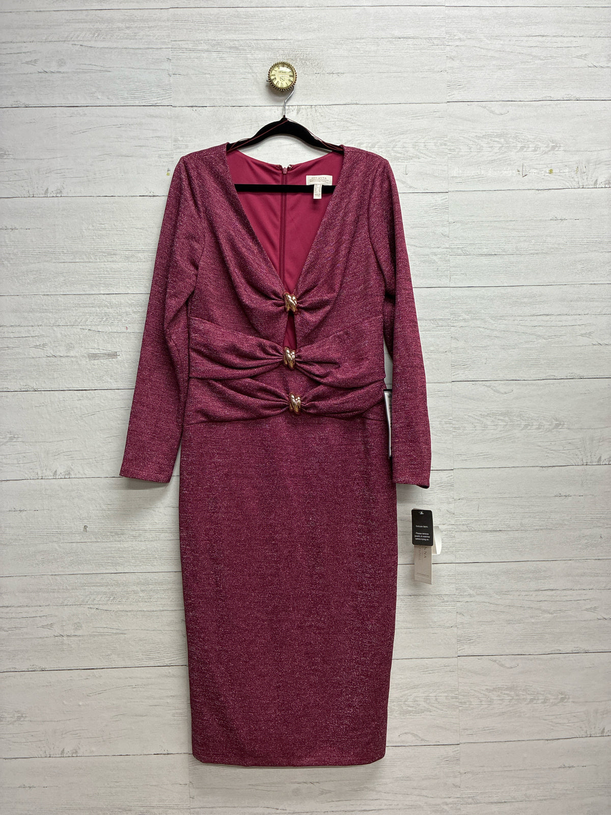 Size 10 Adriana Papell Crimson/gold GOWN