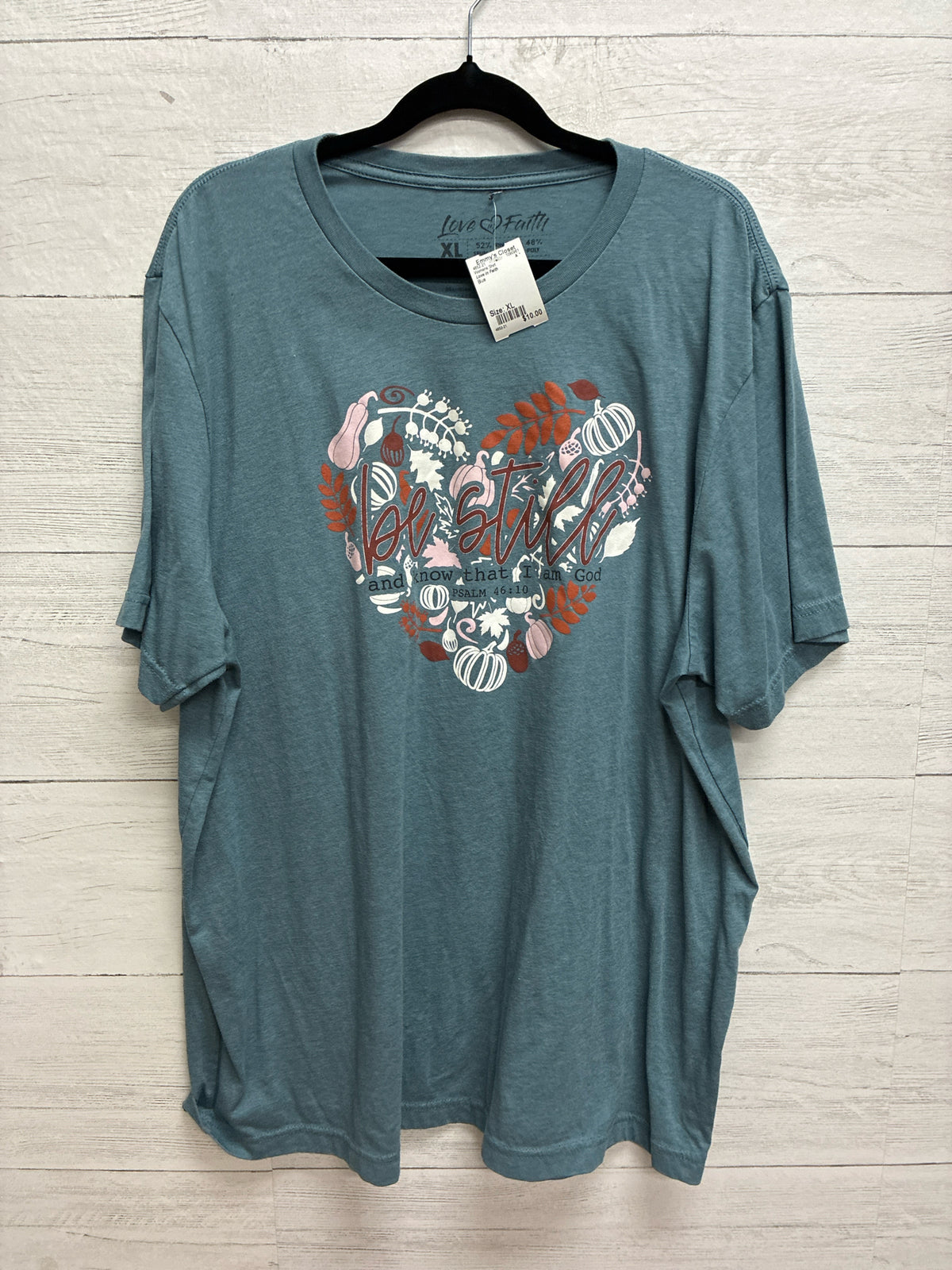 Size XL Love in Faith Blue Womens Shirt