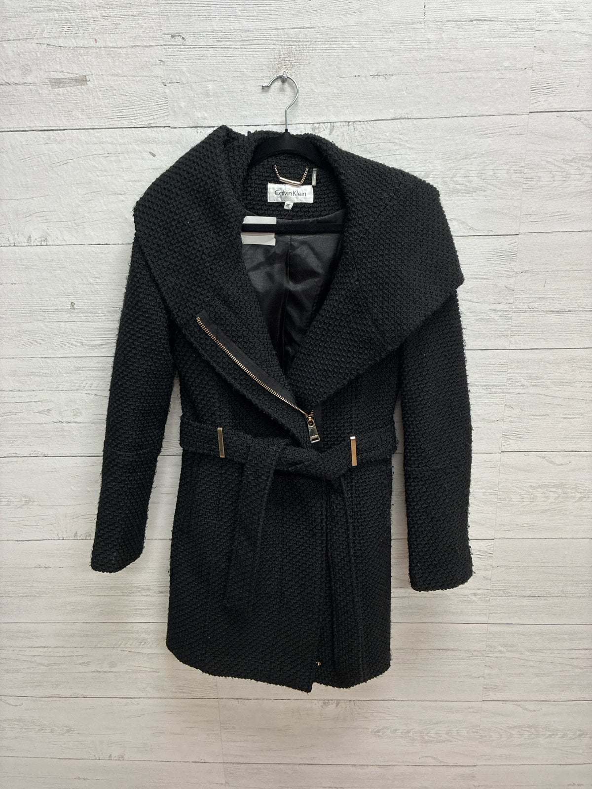 Size xxs Calvin Klein Black Womens Coat