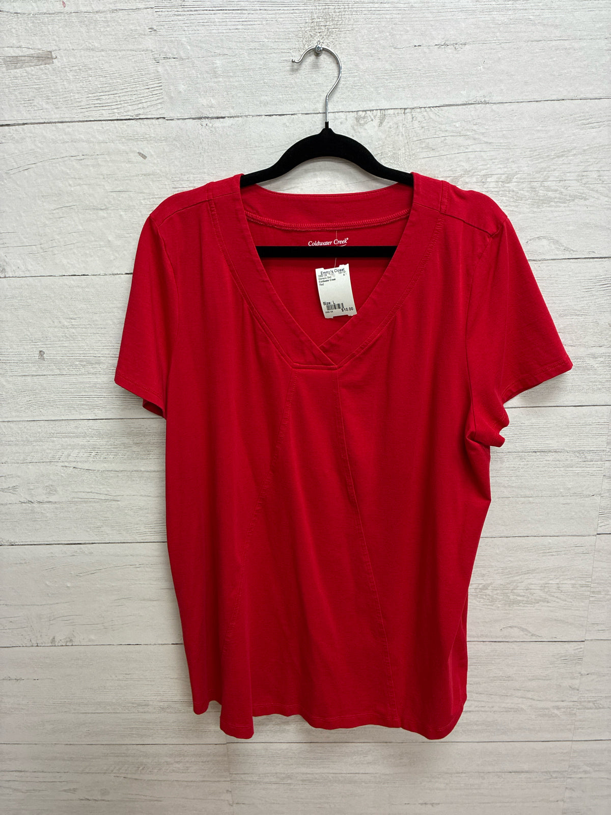 Size L Coldwater Creek Red Womens Shirt