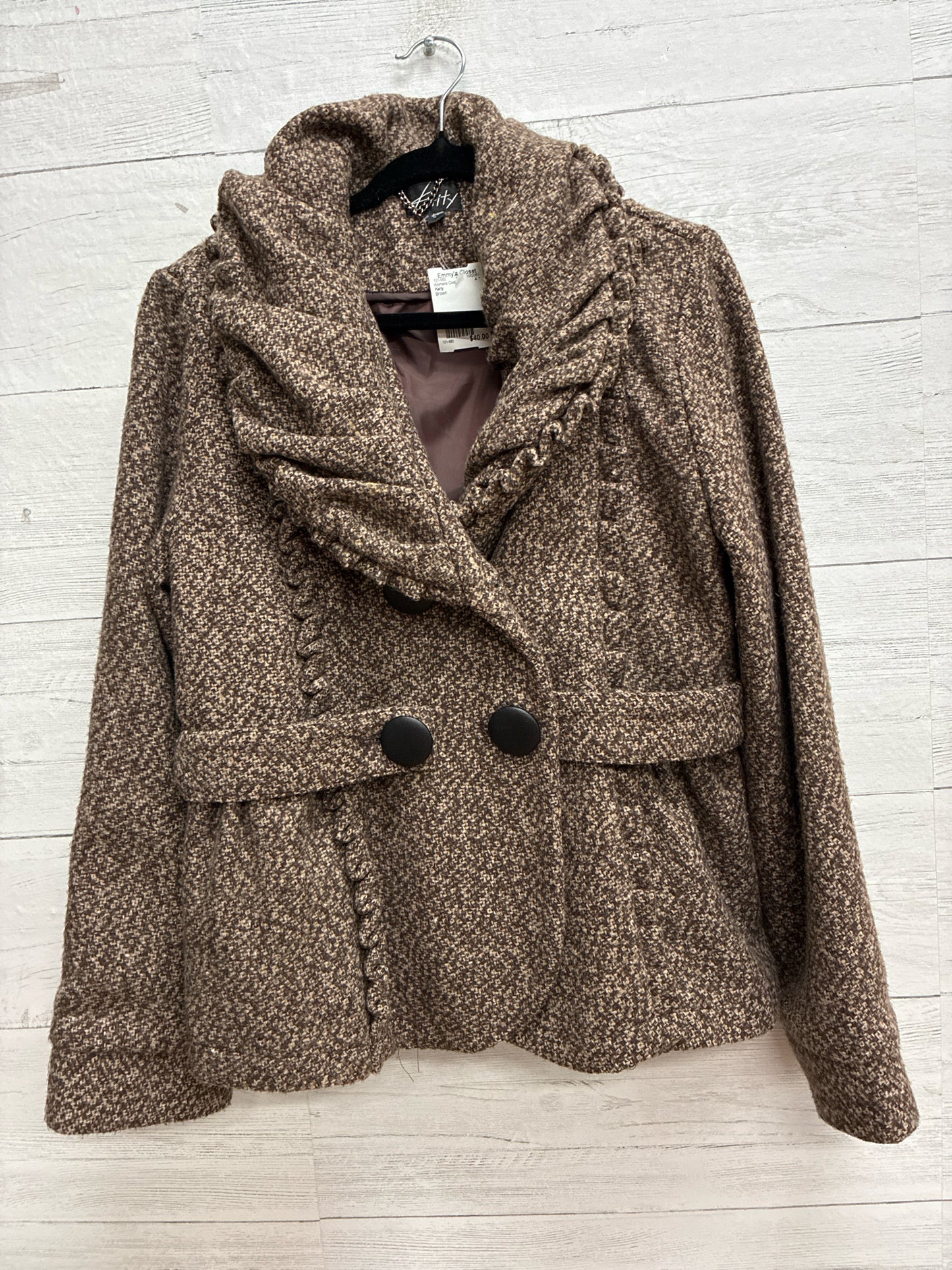 Size L Kaity Brown Womens Coat