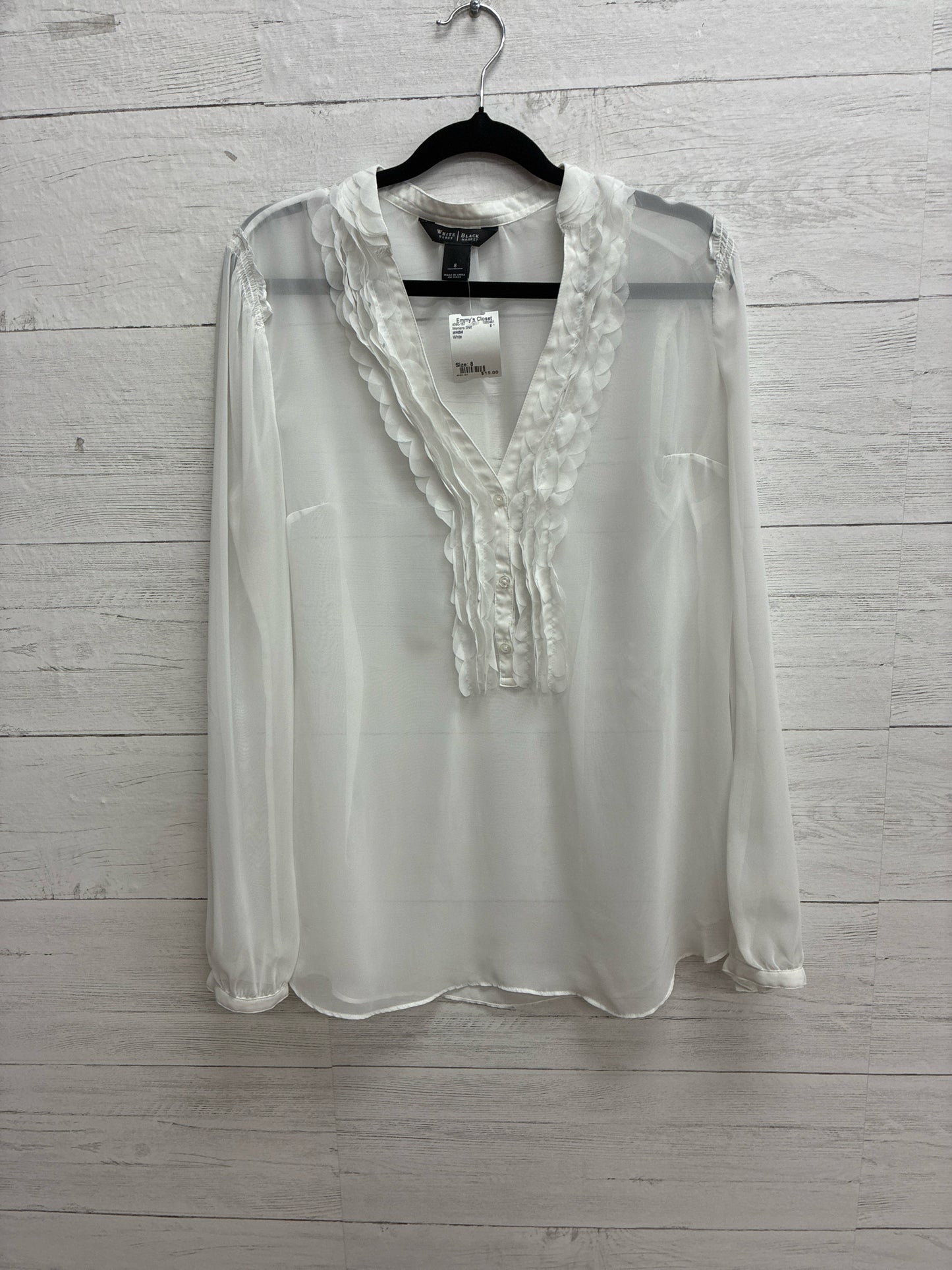 Size 8 WHBM White Womens Shirt