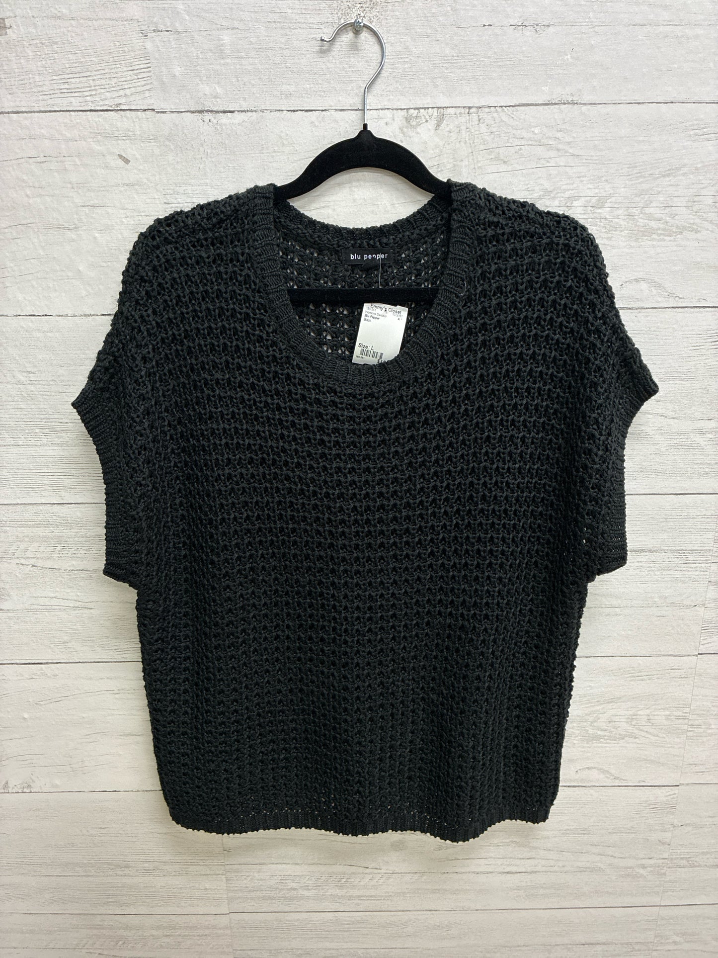Size L Blu Pepper Black Womens Sweater