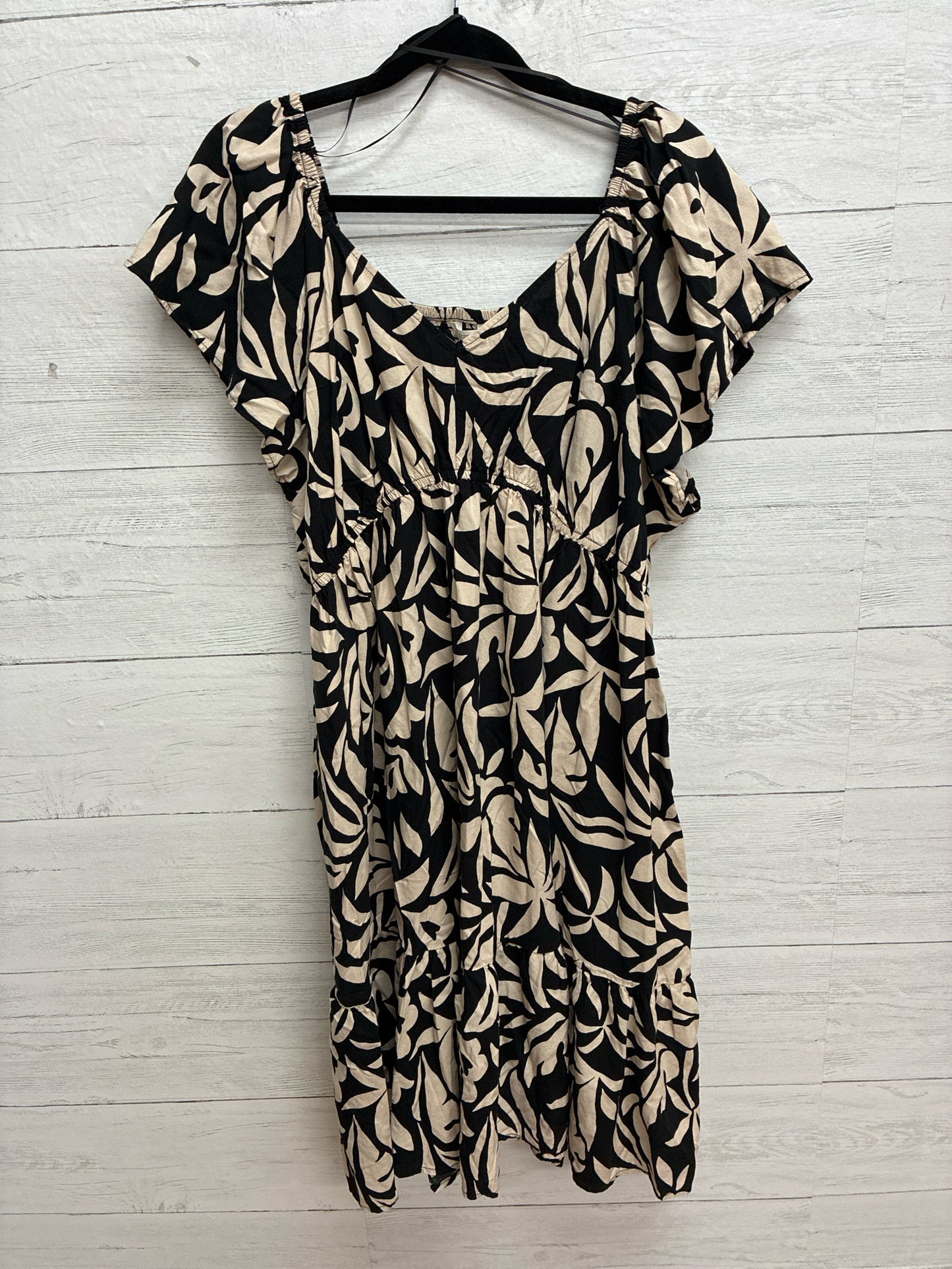 Size 1X Terra&Sky Bkack/Tan Dress/Evening Wear