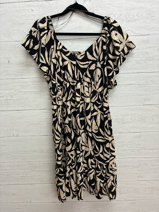 Size 1X Terra&Sky Bkack/Tan Dress/Evening Wear