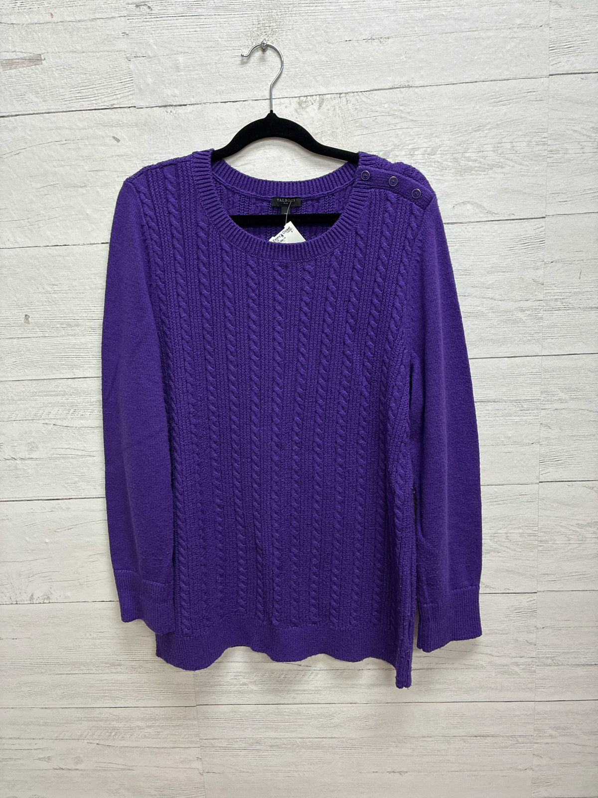 Size 1X Talbots Purple Womens Sweater