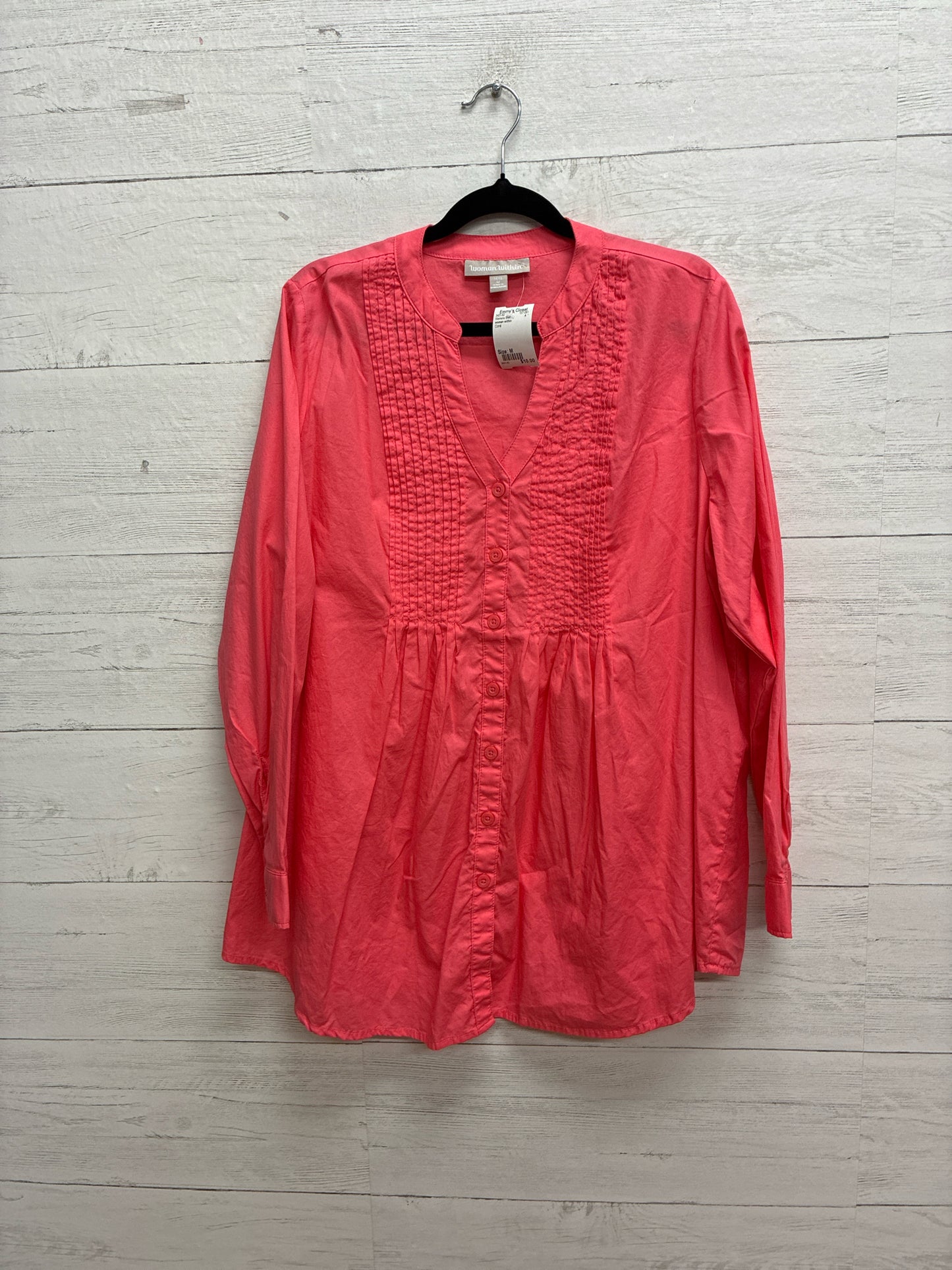 Size M woman within Coral Womens Shirt