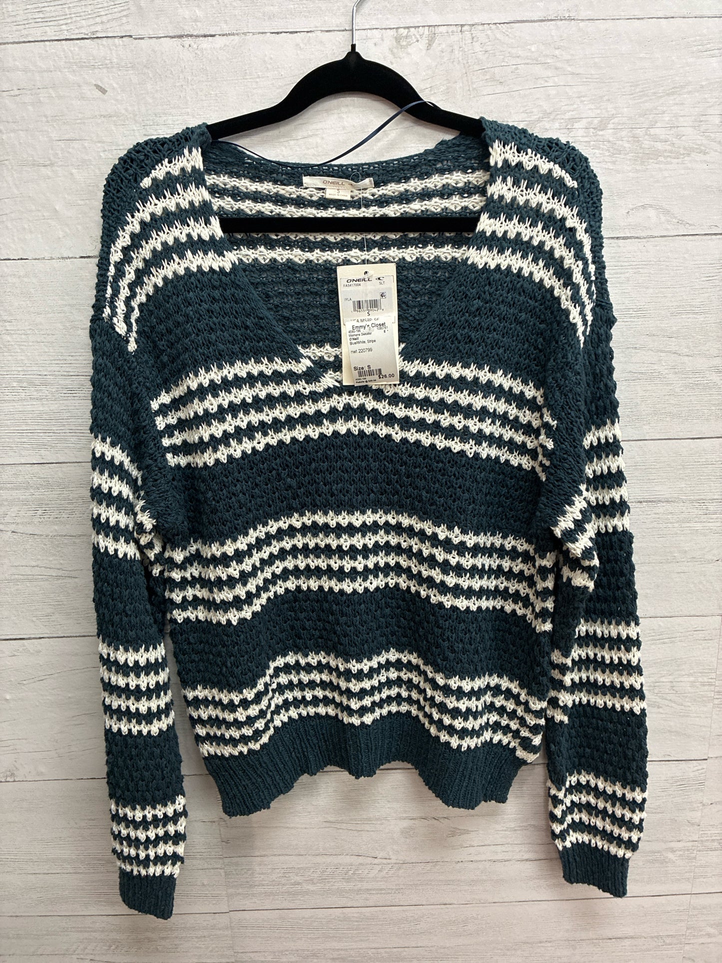 Size S O'Neill Blue/White Womens Sweater