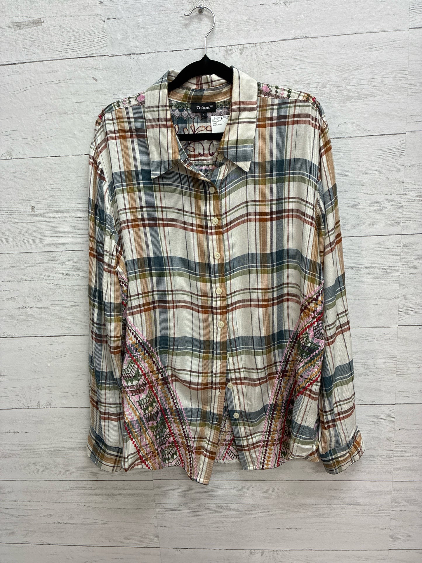Size L Tolani MULTI Womens Shirt
