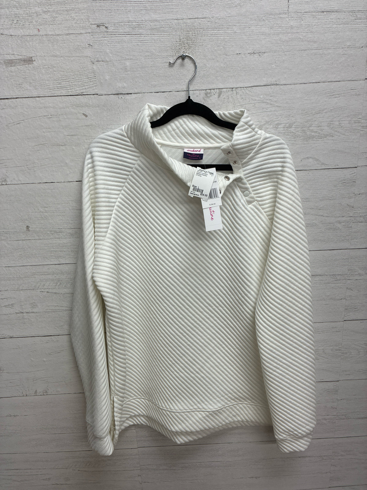 Size L Weekend Routine Off White Womens Sweatshirt