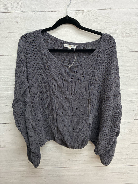 Size L Woven Heart Grey Womens Sweater