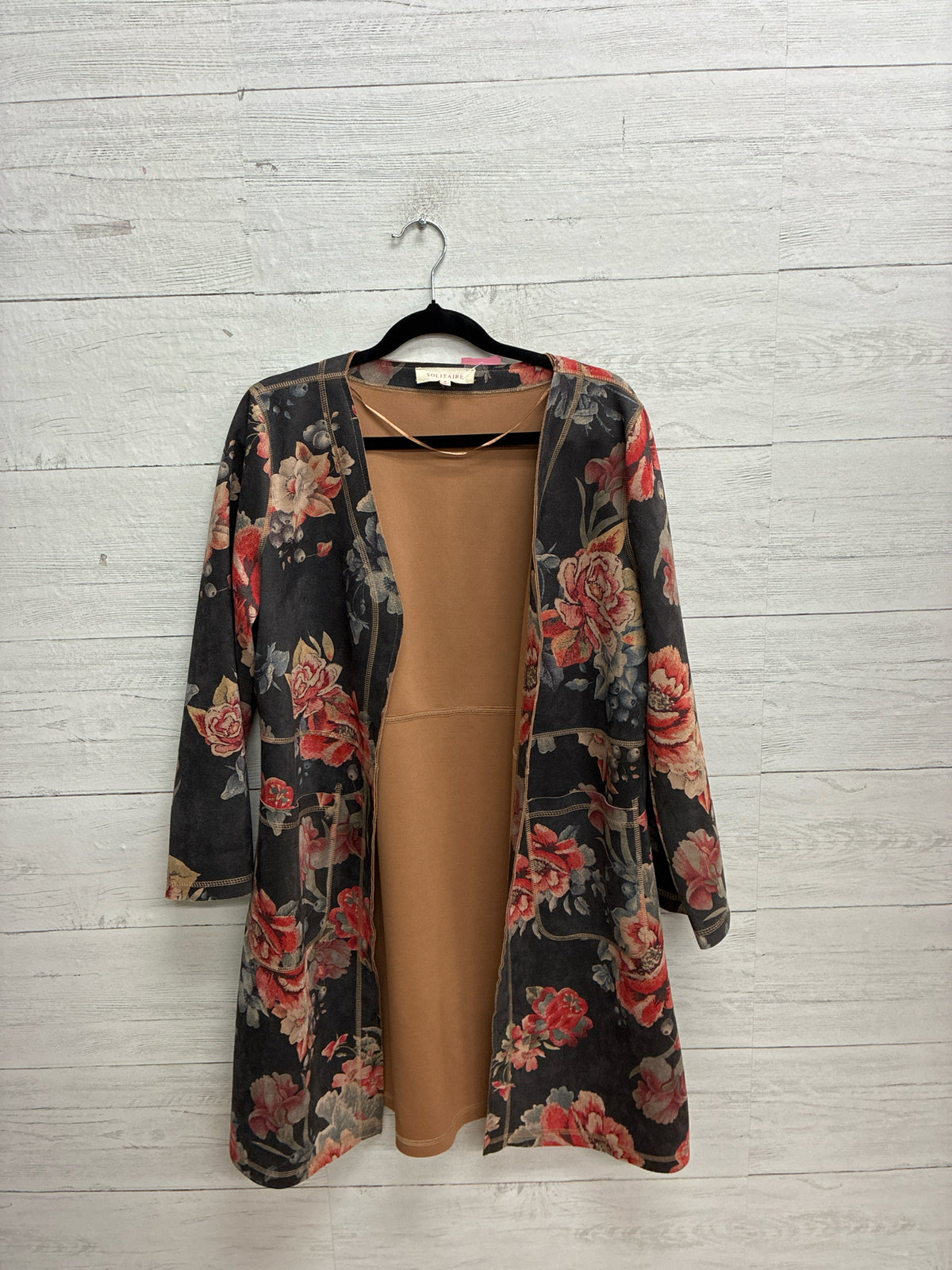 Size S Solitaire Brown Womens Cardigan