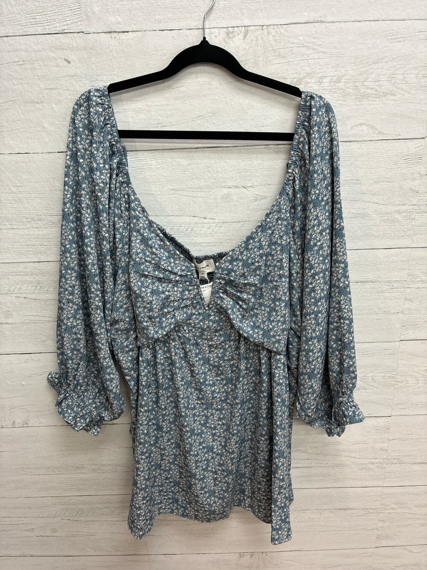 Size 2X Heyson Blue Womens Shirt