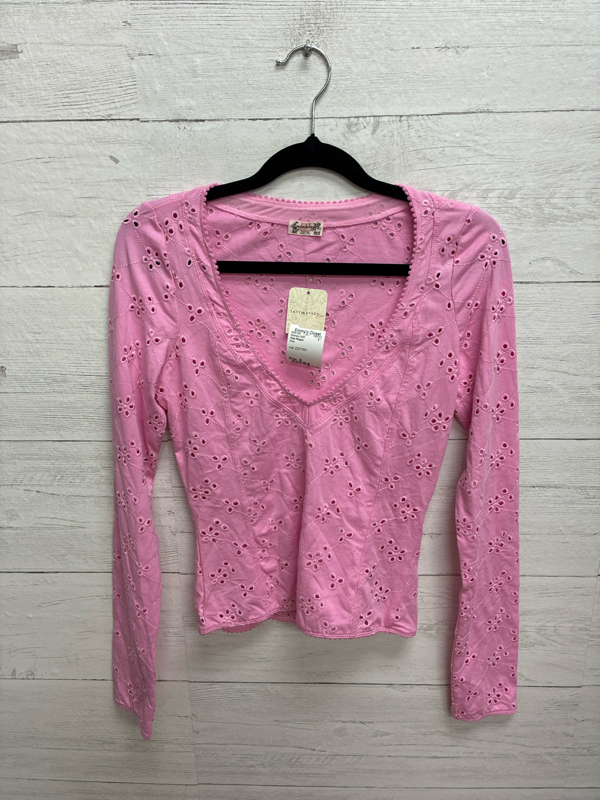 Size S Free People Pink Womens Shirt