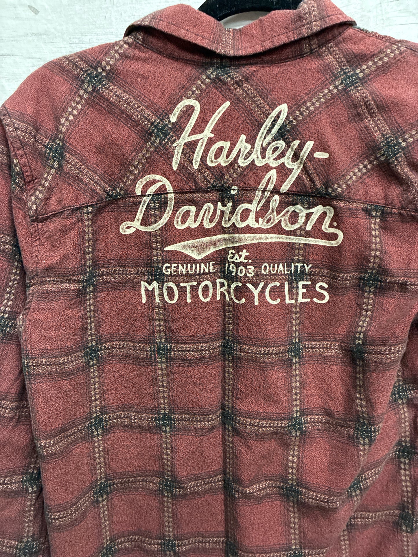 Size S Harley Davidson Red Mens Shirt