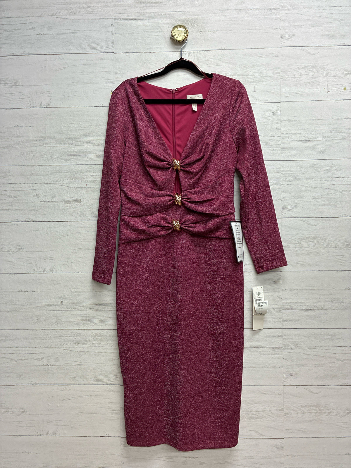Size 8 Adriana Papell Crimson/gold GOWN