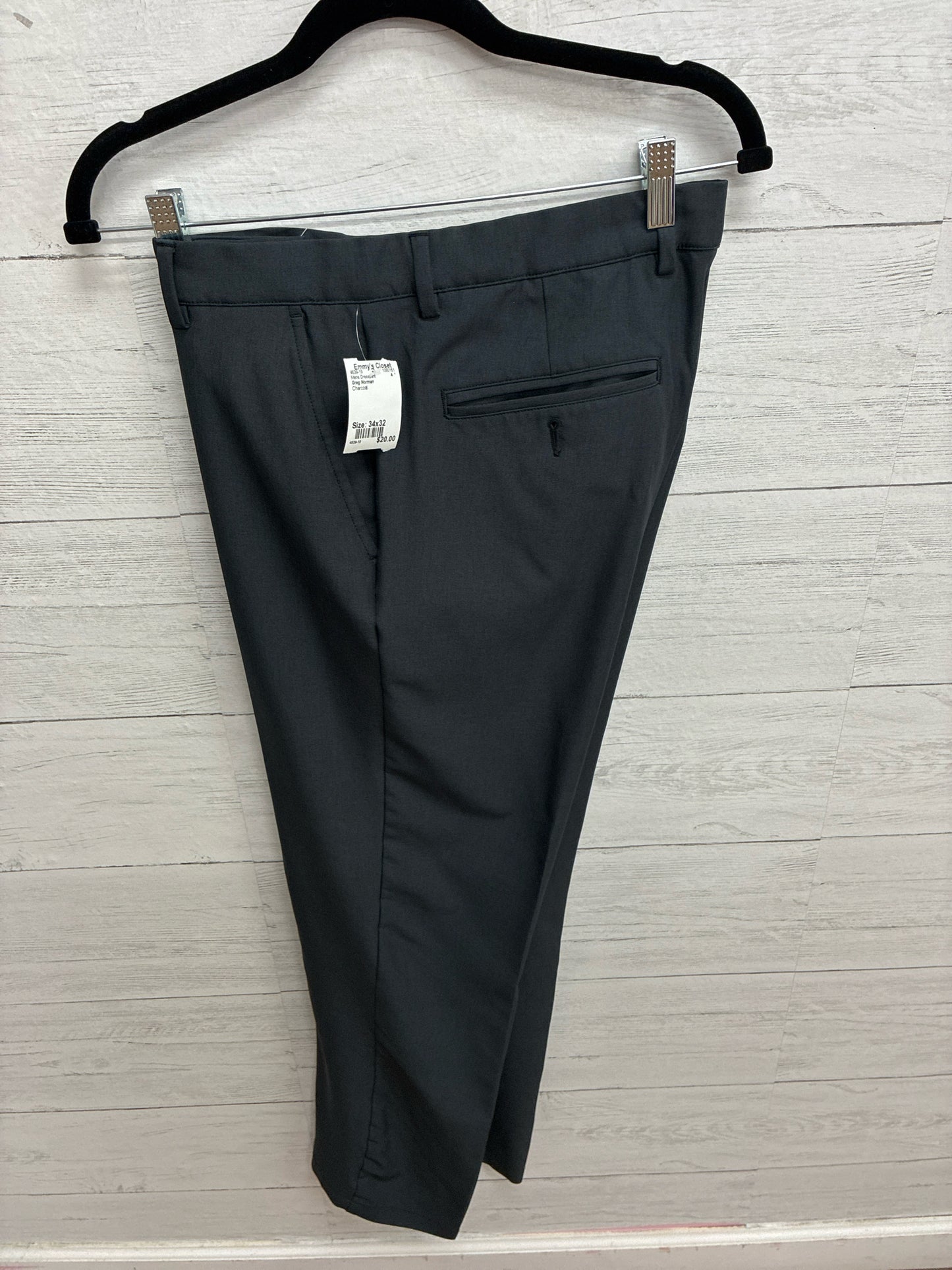 Size 34x32 Greg Norman Charcoal Mens Dresspant