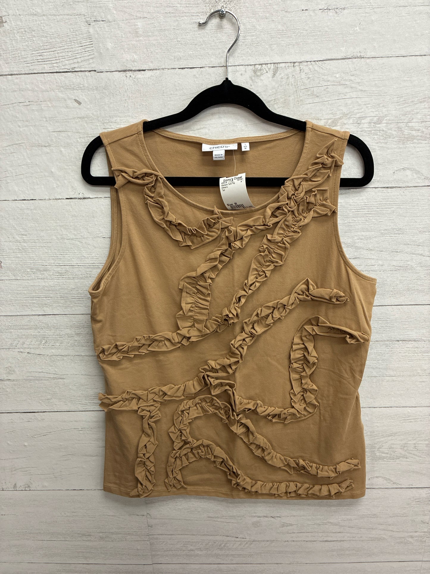 Size M Chico's Tan Womens Tank-Top