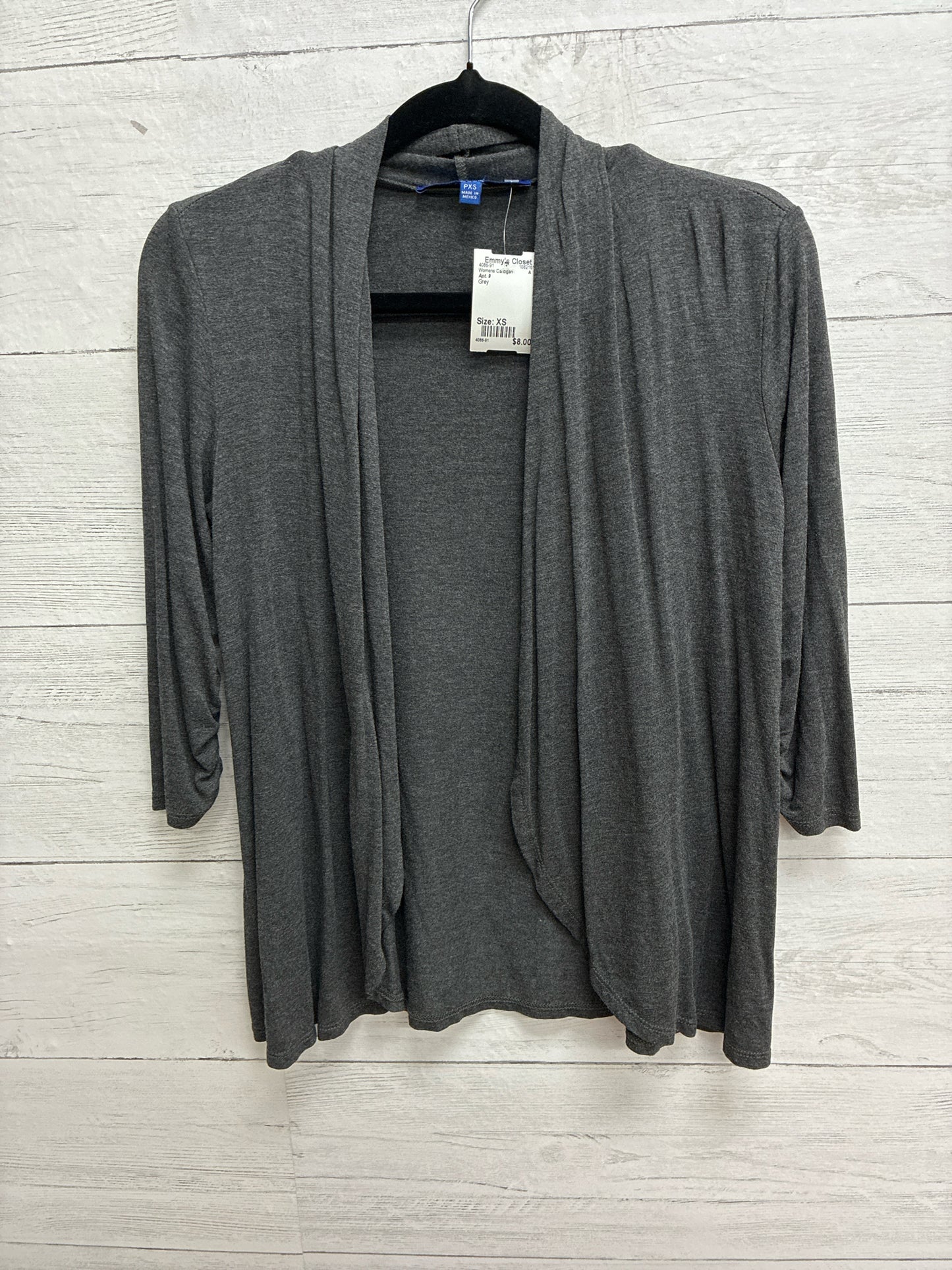 Size XS Apt. 9 Grey Womens Cardigan