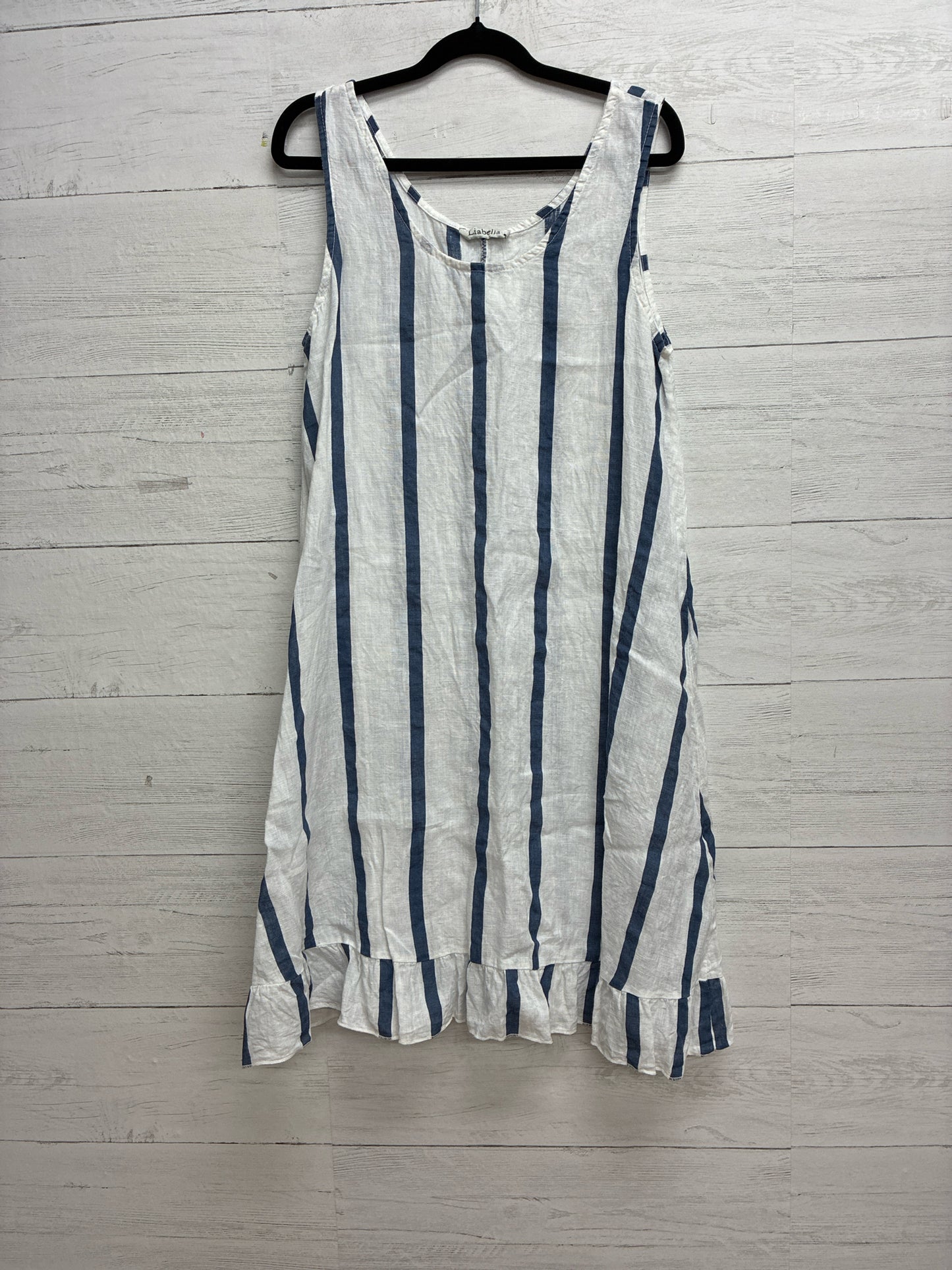 Size M Liabella Blue/White Dress/Evening Wear