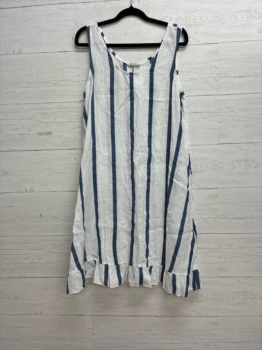 Size M Liabella Blue/White Dress/Evening Wear