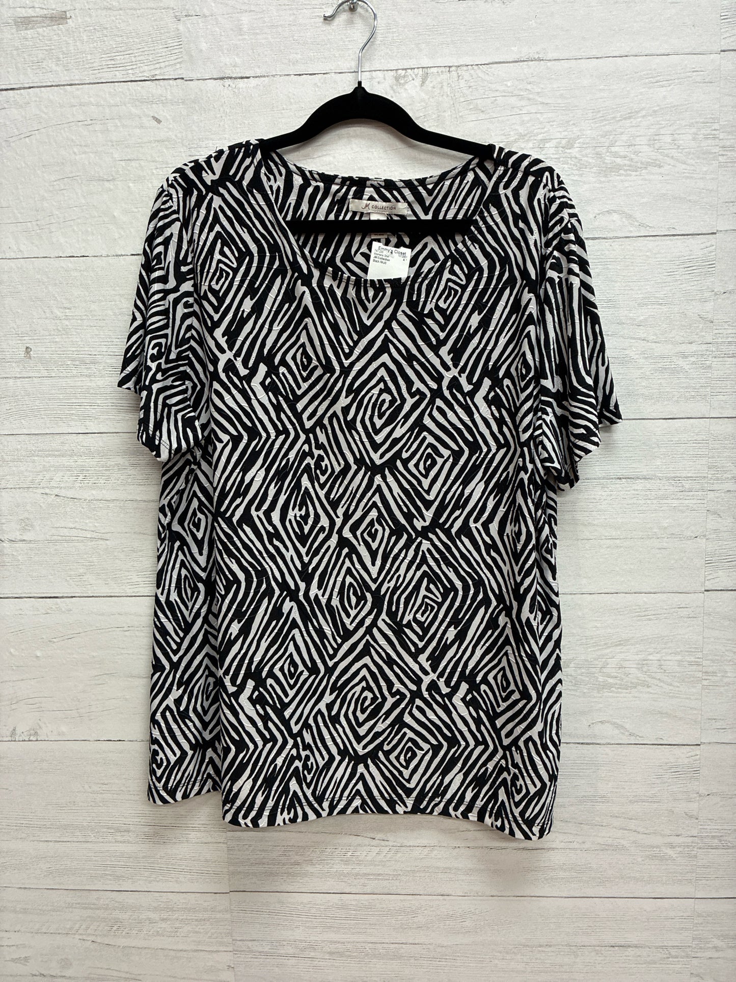 Size XL JM Collection Black /Multi Womens Shirt