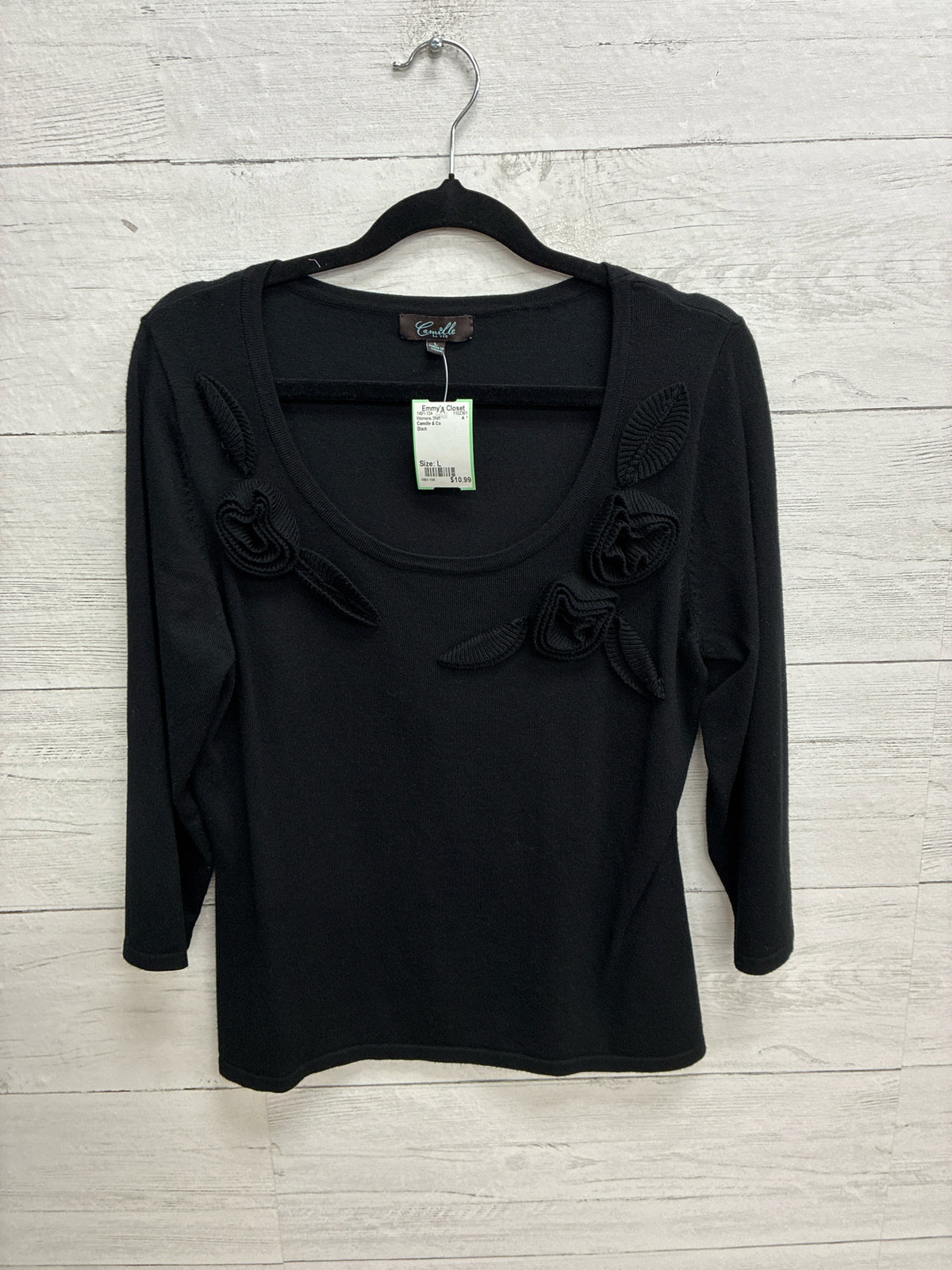 Size L Camille & Co Black Womens Shirt