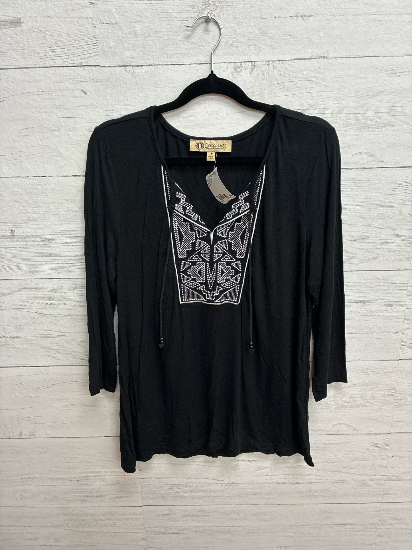 Size M Democracy Black Womens Shirt