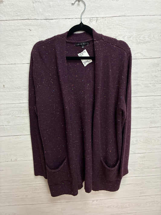 Size L Love Ellie Purple Womens Cardigan