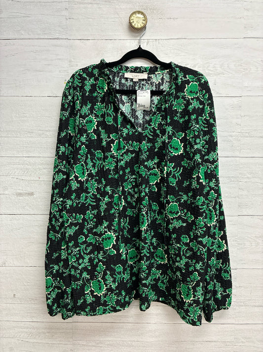 Size L Loft Black/Green Womens Shirt