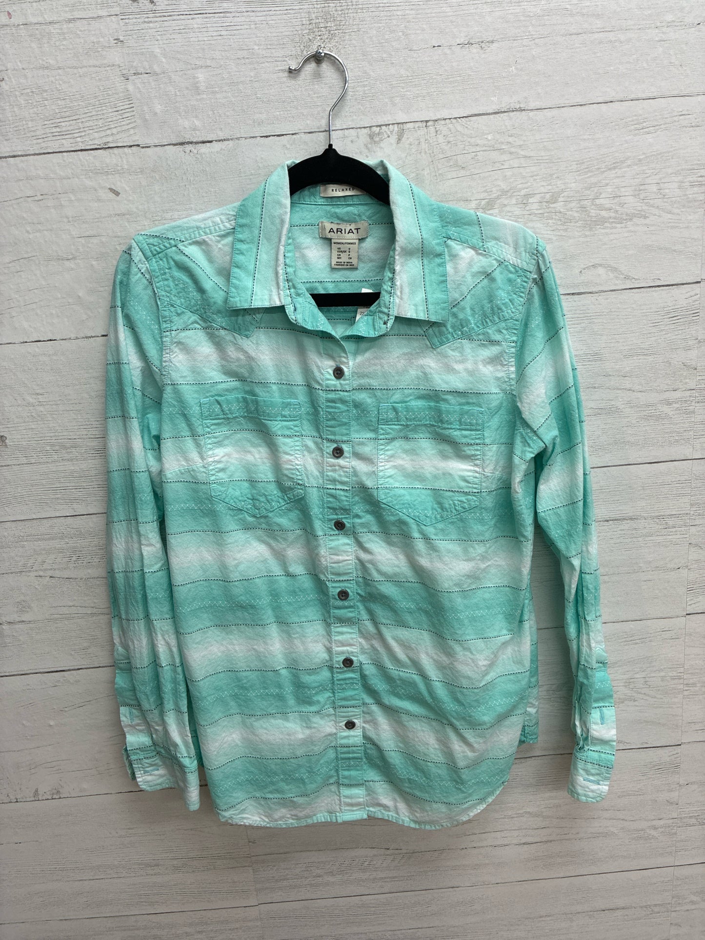 Size S Ariat Turquoise Womens Shirt