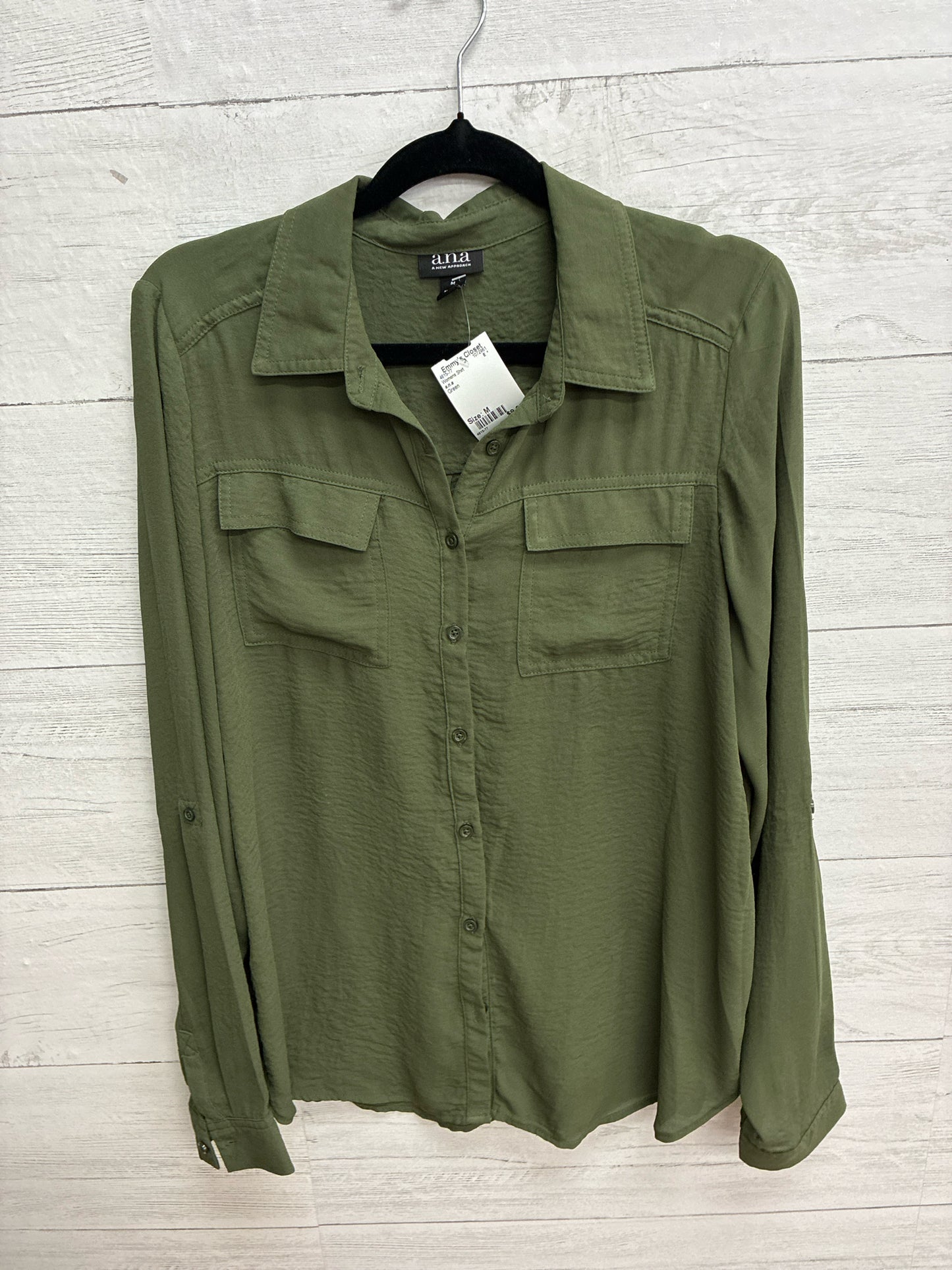 Size M a.n.a Green Womens Shirt