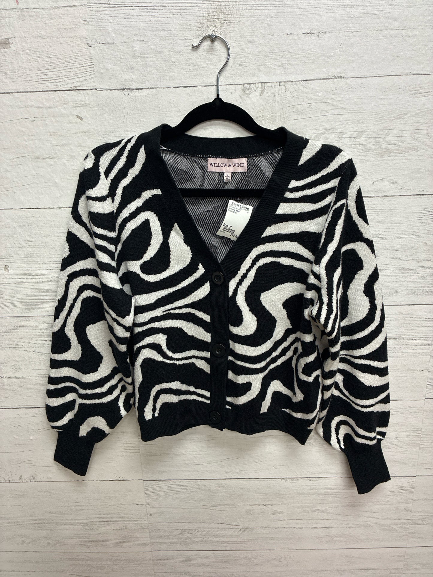 Size S Willow & Wind Black/White Womens Sweater