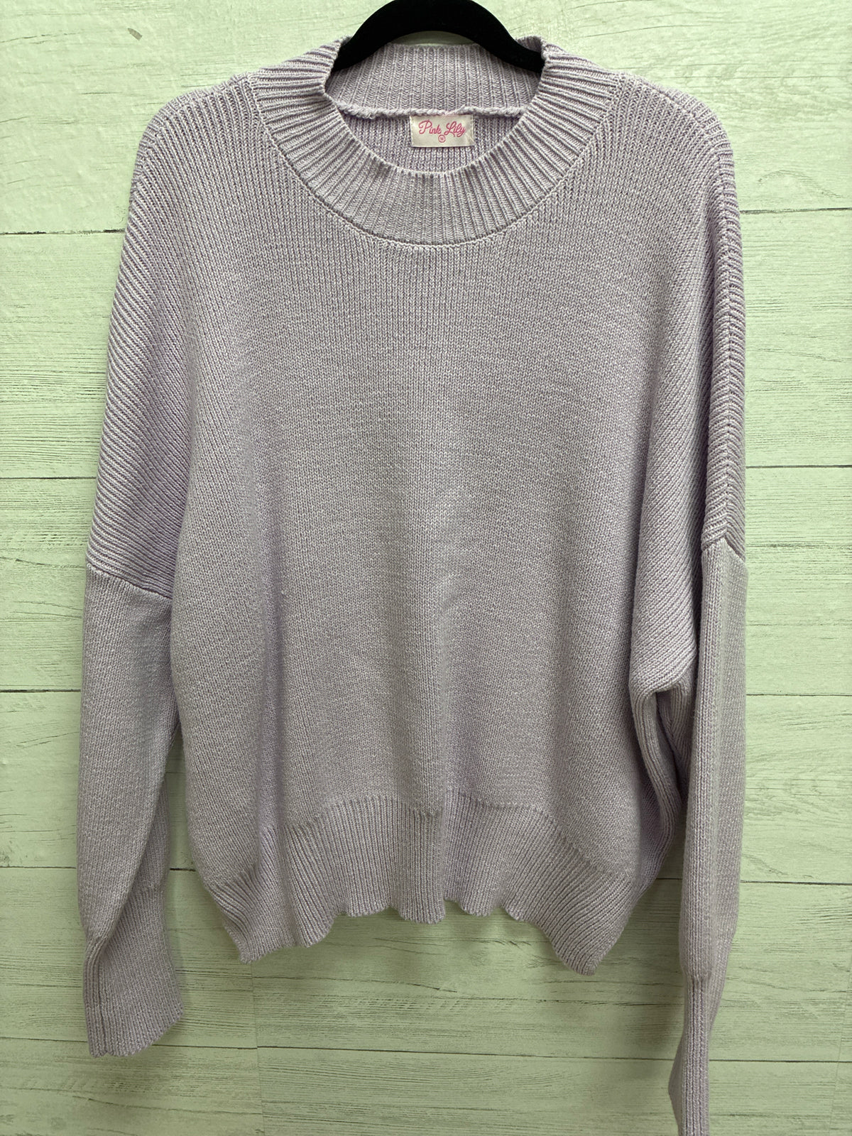 Size M Pink Lily Purple Womens Sweater