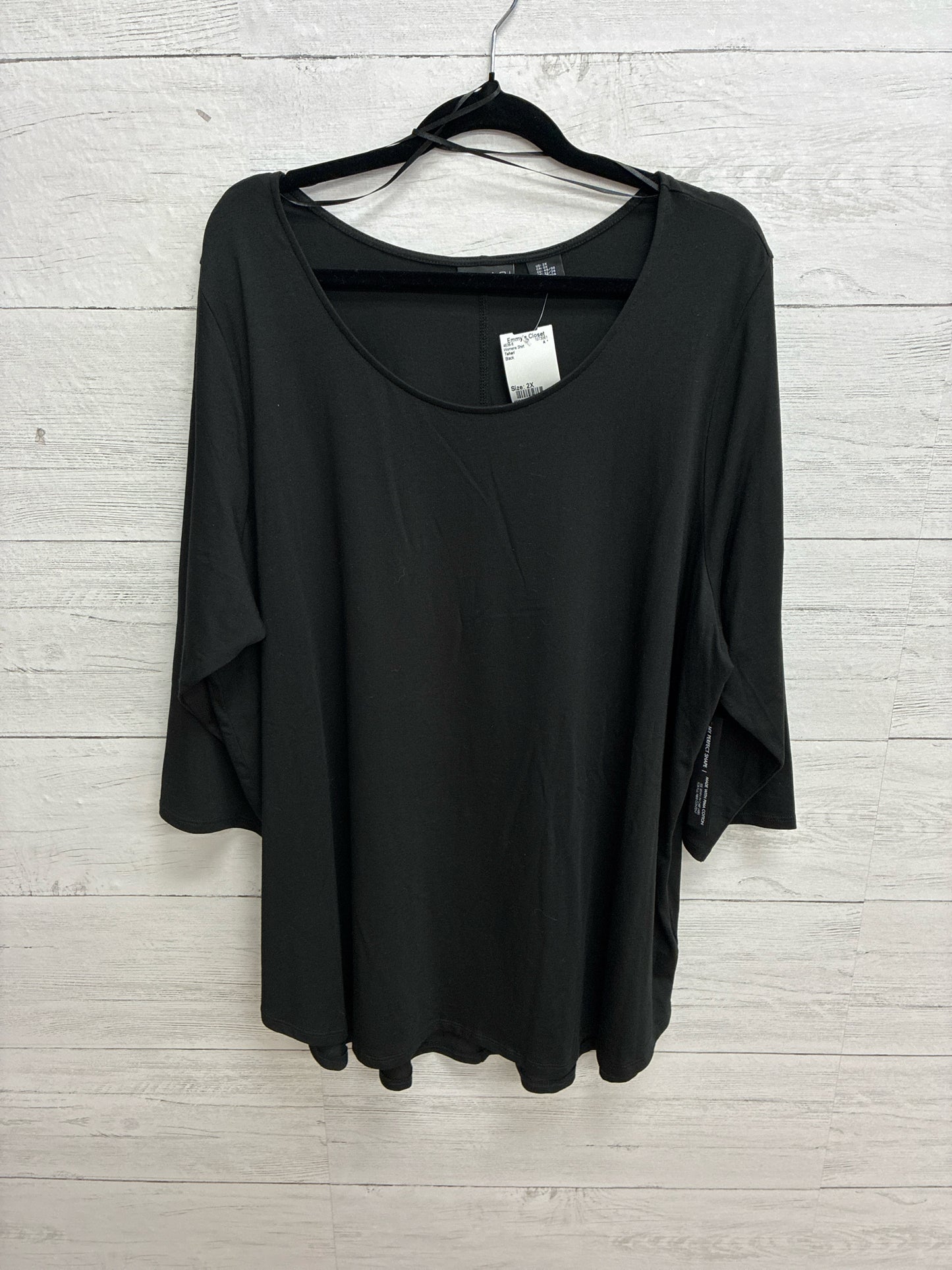Size 2X Tahari Black Womens Shirt