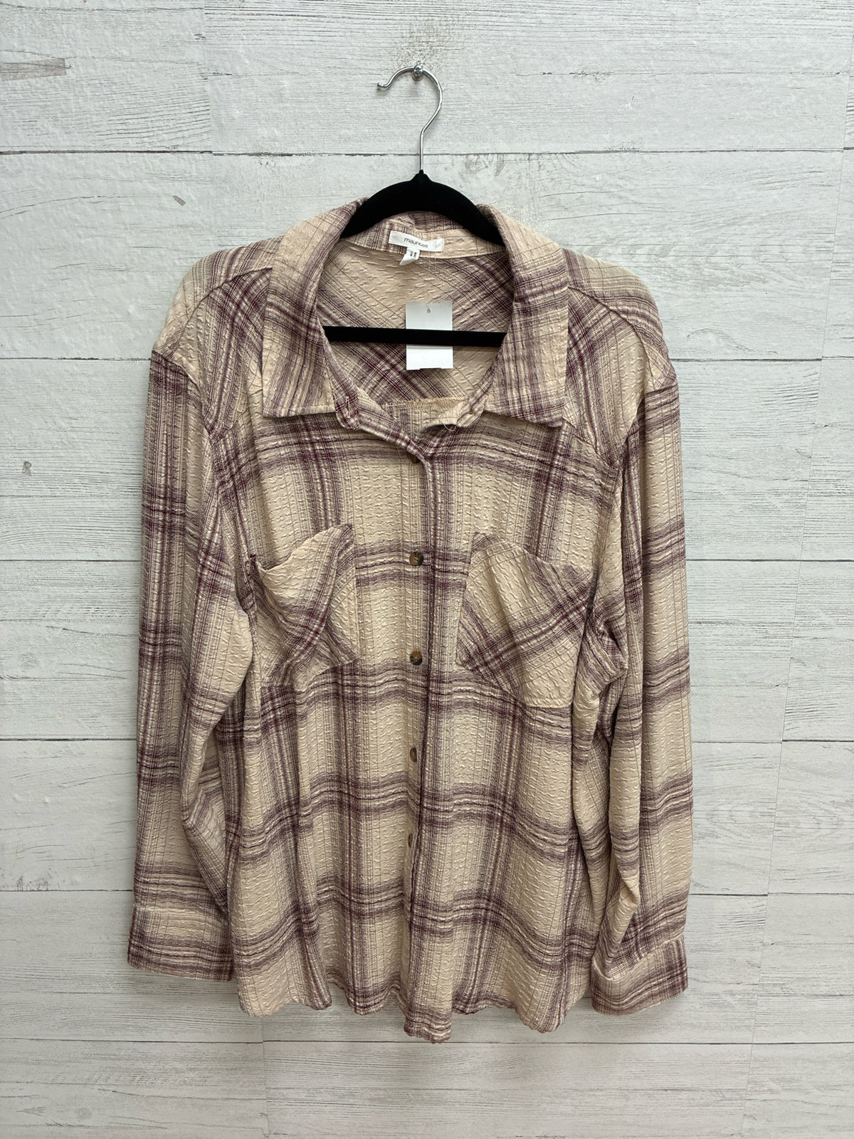 Size 2X Maurices Plaid Womens Shirt