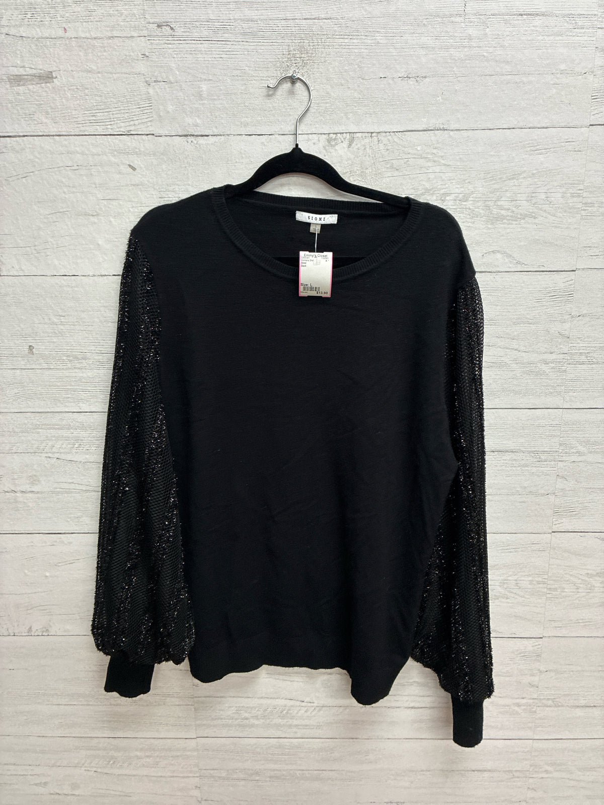 Size L Sioni Black Womens Shirt