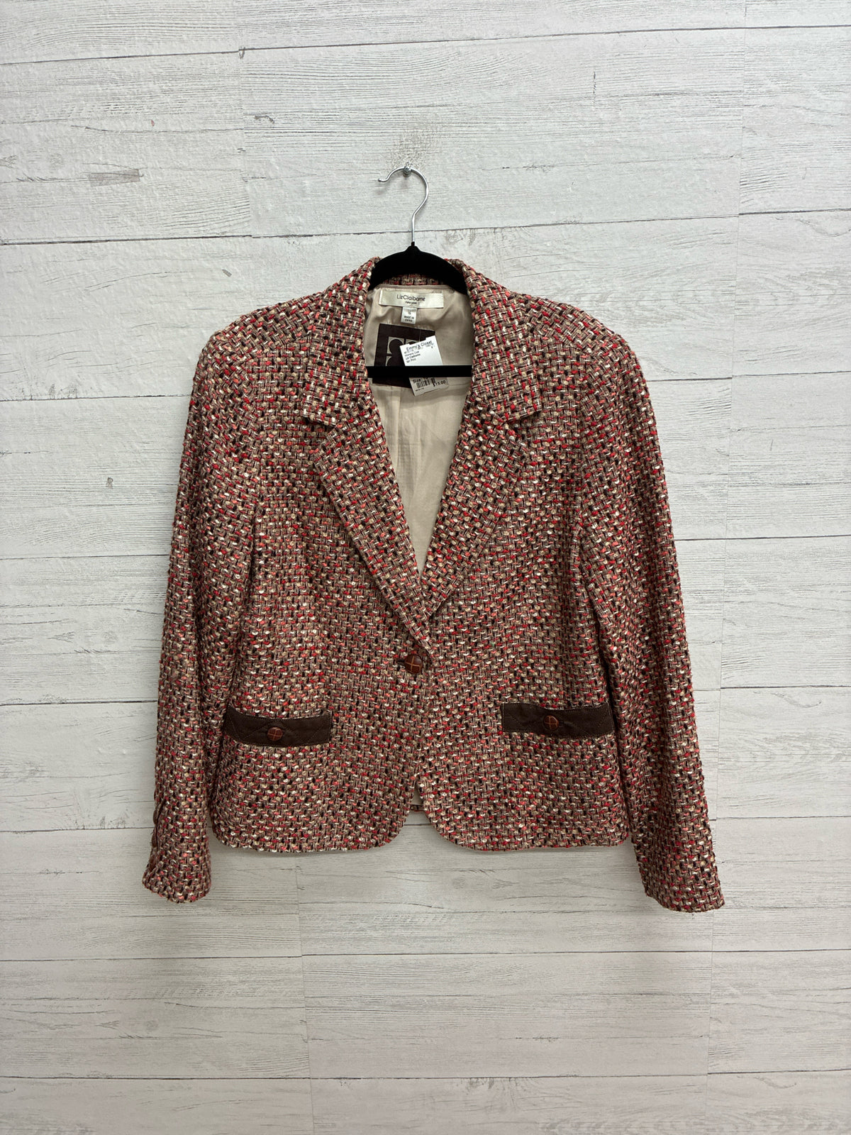 Size 16 Liz Claiborne tan Print Womens Coat