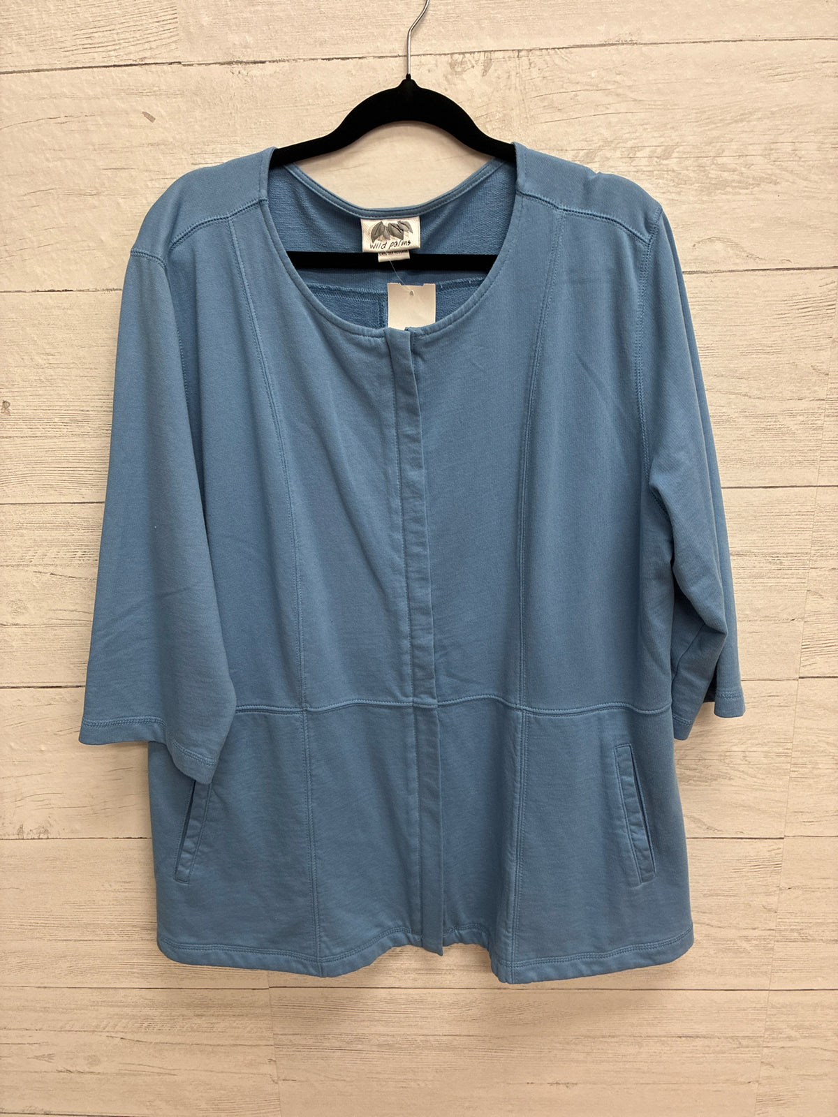 Size XL Wild Palms Blue Womens Cardigan