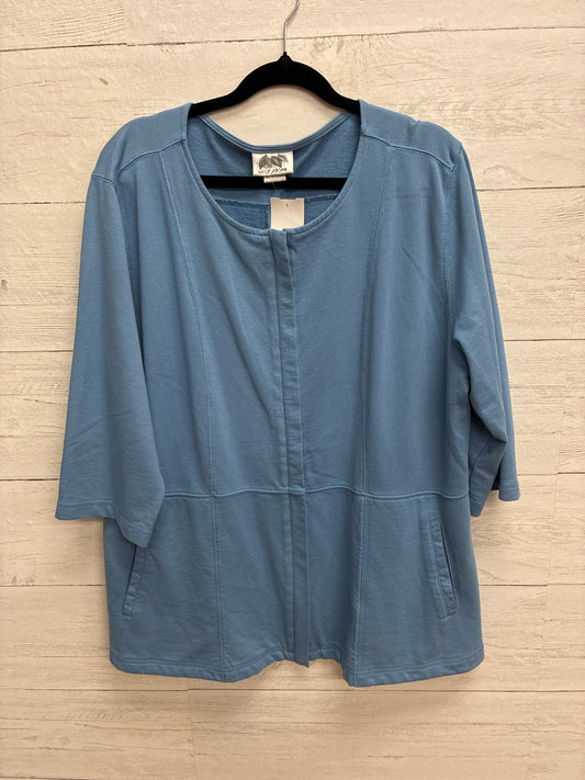 Size XL Wild Palms Blue Womens Cardigan