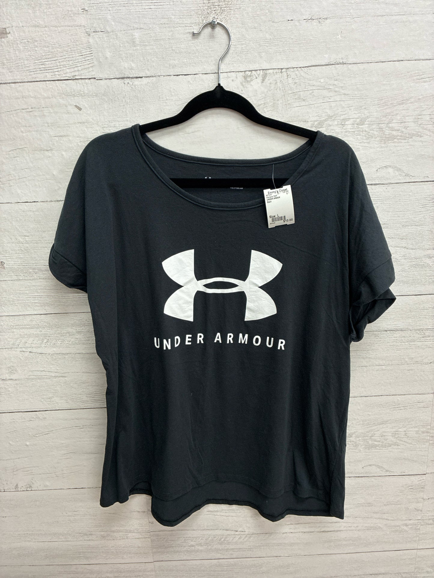 Size L UNDER ARMOR Black Womens Shirt