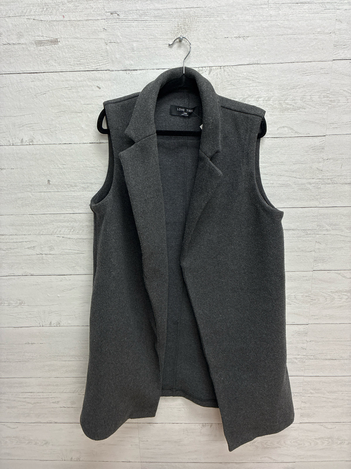 Size L Love Tree Gray Womens Vest