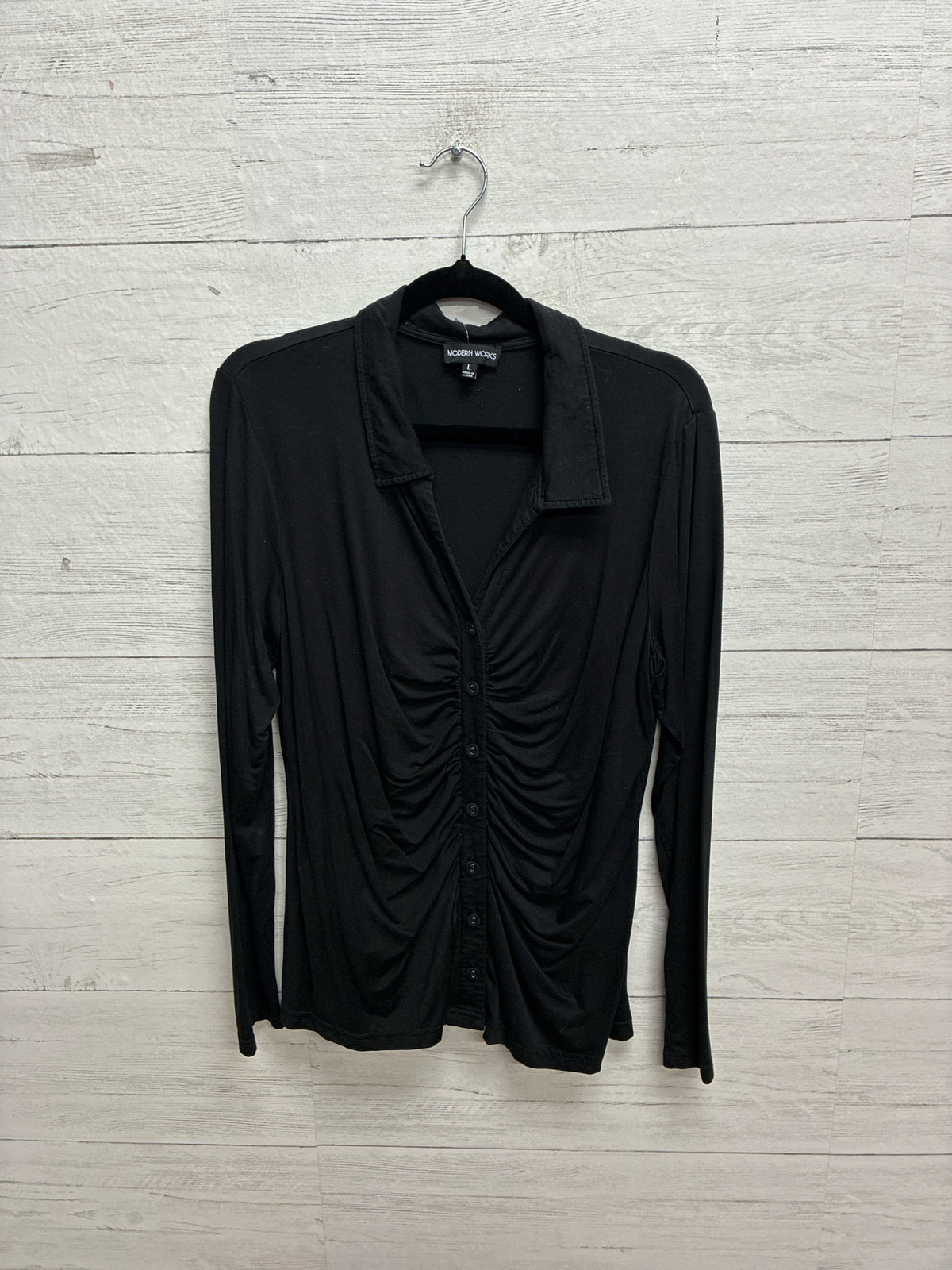 Size L MODERN WORKS Black Womens Shirt