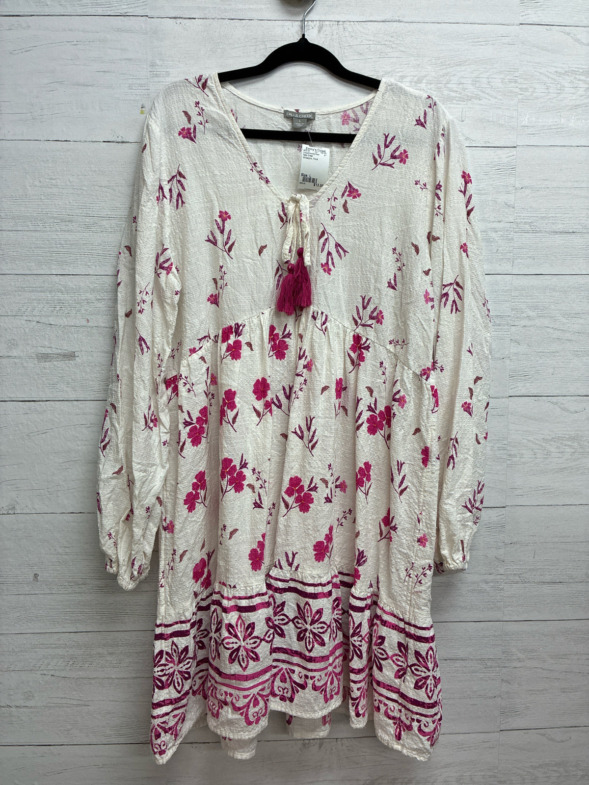 Size L Falls Creek White/pink Dress/Evening Wear