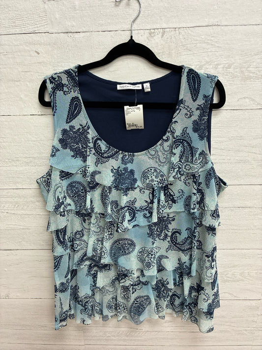 Size XL Notations Blue Womens Tank-Top