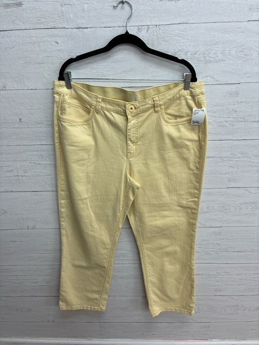 Size 16 St johns bay Yellow Womens Capri