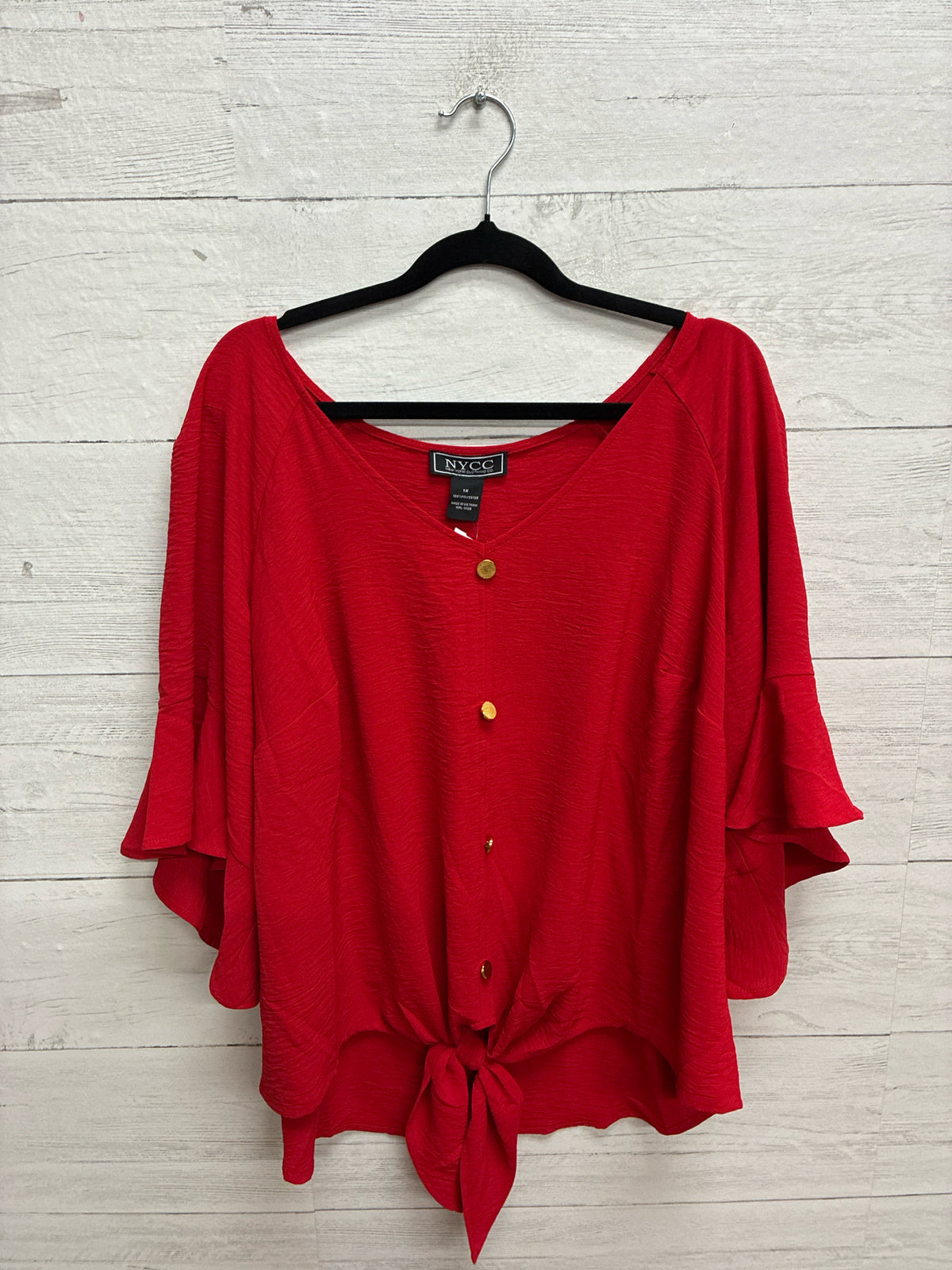 Size 1X NYCC Red Womens Shirt