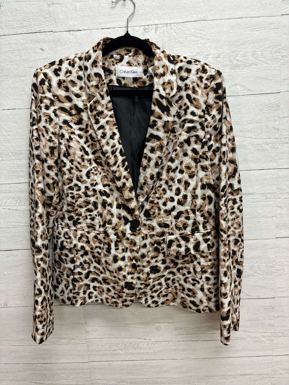 Size 8 Calvin Klein ANIMAL PRINT Womens Blazer