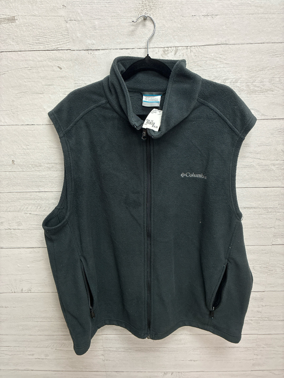 Size 1X Columbia Black Mens Vest